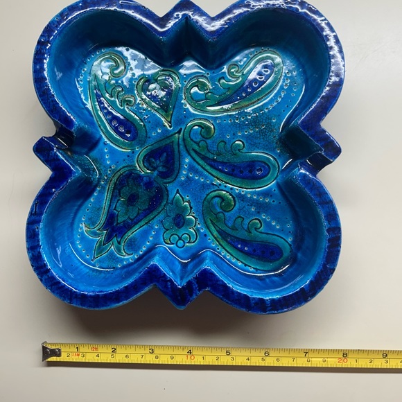 Beautiful blue and green dish, ashtray or….dish - Picture 3 of 5